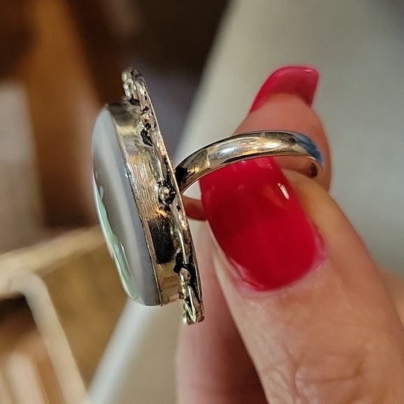 OWYHEE OPAL STATEMENT RING - Picture 8 of 9